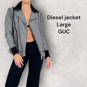 Diesel herringbone zip jacket large great condition